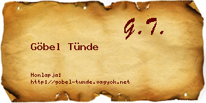 Göbel Tünde névjegykártya